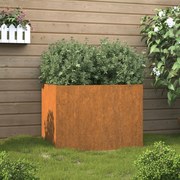 821558 vidaXL Vaso/floreira 62x47x46 cm aço corten