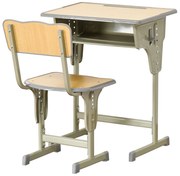 HOMCOM Conjunto de Secretária e Cadeira para Crianças com Altura Ajustável Secretária para Crianças com Gaveta Gancho Madeira e Verde | Aosom Portugal