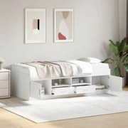 vidaXL Sofá-cama com gavetas sem colchão 90x190 cm branco