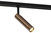 Foco Moderno Bronze Escuro para Sistema de Trilho Monofásico - Slimline Uzzy