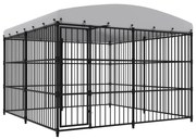 vidaXL Canil com telhado de exterior 300x300x210 cm