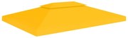vidaXL Cobertura de gazebo com 2 camadas 310 g/m² 4x3 m amarelo