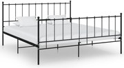 vidaXL Estrutura de cama 160x200 cm metal preto