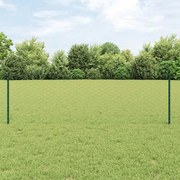 Postes de Cerca vidaXL 11 pcs U-Channel Verde 120 cm Aço