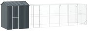 vidaXL Gaiola para Pássaros Antracite 824 x 208 x 247 cm