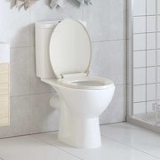 vidaXL Tampo sanita oval fecho suave e remoção rápida cinzento-claro