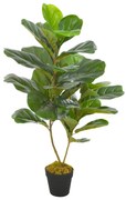 Planta figo folhas de violino artificial com vaso 90 cm verde