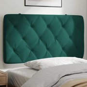 vidaXL Almofadão de cabeceira 100 cm veludo verde-escuro