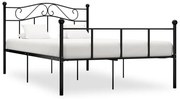 Estrutura de cama em metal preto 160x200 cm