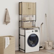 idaXL Armário máquina lavar roupa 68x48,5x194 cm carvalho sonoma