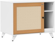 PawHut Móvel Caixa de Areia para Gatos Caixa de Areia para Gatos com Porta Tapete para Arranhar e Compartimento 77x50x63 cm Branco