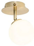 Projetores modernos dourados com vidro opalino com interruptor - Athens