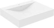 Mexen Poli lavatório de bancada de conglomerado 1/O 60 x 48 cm, branco - 23026001