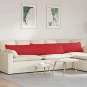 vidaXL Travesseiros de Sofá 2 pcs Vermelho 200 x 40 cm tecido