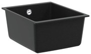 vidaXL Pia Preto 370 x 460 mm 80% Quartzo e 20% Resina