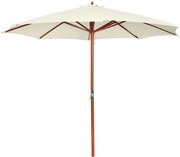 vidaXL Guarda-sol 300x258 cm branco areia