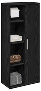 vidaXL Móvel p/ casa de banho c/ suporte de rolos 39x22x90 cm preto