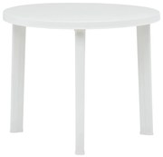 Mesa de jardim 89 cm plástico branco