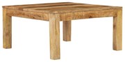 vidaXL Mesa de centro em madeira de mangueira maciça 80x80x40cm
