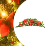 vidaXL Grinalda de Natal com luzes LED 90 cm PVC verde