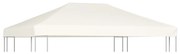 vidaXL Cobertura de gazebo 310 g/m² 4x3 m branco nata