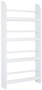 HOMCOM Estante de Parede Livros 4 Prateleiras Escritório Dormitório Entrada Design Moderno Funcional 56x12x113 cm Branco Elegante | Aosom Portugal