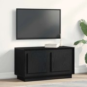 Armário de TV vidaXL Preto Carvalho 80x35x45 cm Madeira Engenharia