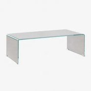 Transparent Glass Coffee Table (110x55 Cm) Crhis Transparente - Sklum