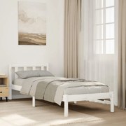 Cama extra longa sem colchão 90x220 cm pinho maciço branco