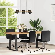 vidaXL Cadeiras de jantar 4 pcs couro artificial preto