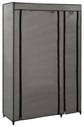 vidaXL Roupeiro dobrável 110x45x175 cm tecido cinzento
