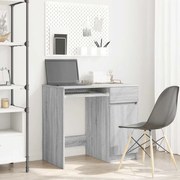vidaXL Secretária 86x49x76 cm derivados de madeira cinzento sonoma