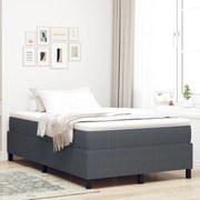 Cama Box Spring vidaXL Cinza Escuro 120x200 cm Tecido Cordinho