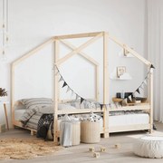 vidaXL Estrutura de cama infantil 2x(80x160) cm pinho maciço
