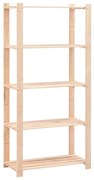 vidaXL Unidade arrumação 5 prateleiras 80x38x170 cm pinho 250 kg