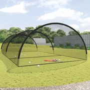 vidaXL Rede p/ treino de rebatida basebol 900x400x250 poliéster preto