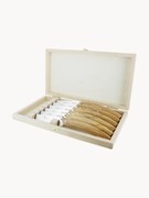 Facas de mesa artesanais com acabamento acetinado Le Thiers Elegance, conjunto de 6