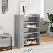 vidaXL Sapateira 74,5x37,5x100 cm derivados de madeira cinzento sonoma