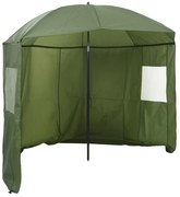 vidaXL Guarda-Chuva para Pesca Amarelo Exército 240 x 210 cm