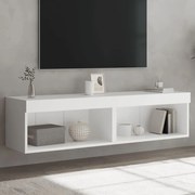 vidaXL Móveis de TV com luzes LED 2 pcs 60x30x30 cm branco