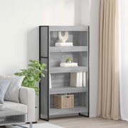 vidaXL Gabinete de Livros 2 pcs Cinza Sonoma 80 x 30 x 155 cm