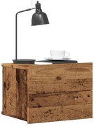 vidaXL Mesa de cabeceira de parede 40x32x30 cm cor madeira velha