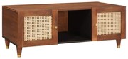 vidaXL Mesas de centro com prateleira com armazenamento com porta Castanho 100 x 54 x 40 cm