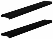 vidaXL Soleiras da janela 2 pcs 120x15x2 cm carvalho castanho-escuro