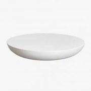 Mesa De Centro Redonda Ø105 Cm Em Cimento Zenadia Branco Quebrado - Sklum