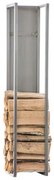 Suporte para lenha Spark 25 x 120 x 25 cm Prateado