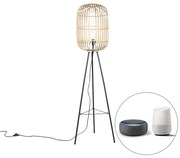 LED Candeeiro de pé rústico rattan lâmpada-WiFi A60 - MANILA Rústico