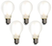 Conjunto de 5 Lâmpadas LED Inteligentes E27 A60 Fosco 7W 806lm 1800-4000K