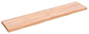 vidaXL Prateleira de parede 140x30x(2-4) cm carvalho tratado castanho