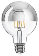 Lâmpada LED Meia Esfera Prateada Globo G95 7W 650Lm E27 2700K Dimmable - A04